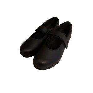 Drew Womens Black Mary Jane Shoes Size 8.5W Leather Comfort